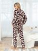Terry Trouser Pajamas with Animal Print ISSA PLUS