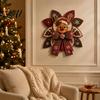 Bauernhaus Weihnachtsdekoration DIY Weihnachtsdecke Schleife DIY Nähset 3D Handgefertigtes Dekoratives Ornament Vorgeschnittene Bastelmaterialien Stoff Und Schritt-für-Schritt