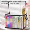 Transparent PVC Storage Box with Handle Large Capacity Organizer for Books Magazines,Toys Dustproof Waterproof Storage Bin