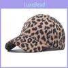 Leopard Pattern Casual Baseball Cap Unisex Cotton Sun Hat With Curved Brim For Spring And Fall