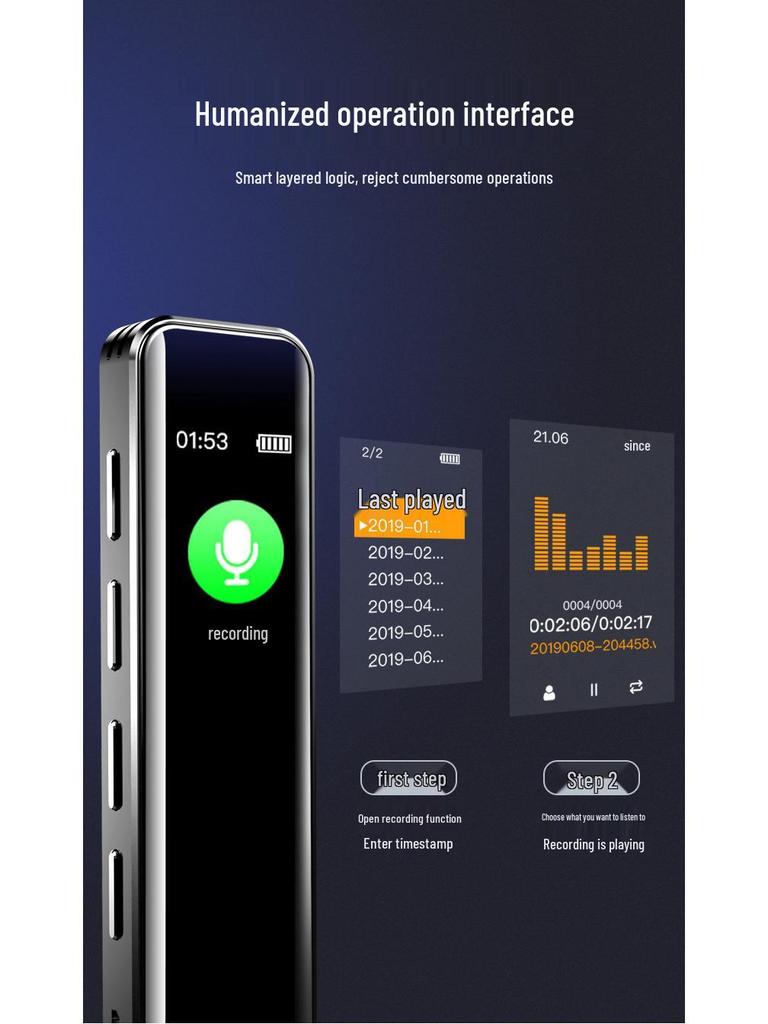 NobiXing G1/G6 HD Voice Recorder with Noise Reduction: Perfect for Students and Meetings, Doubles As Portable MP3 Player.