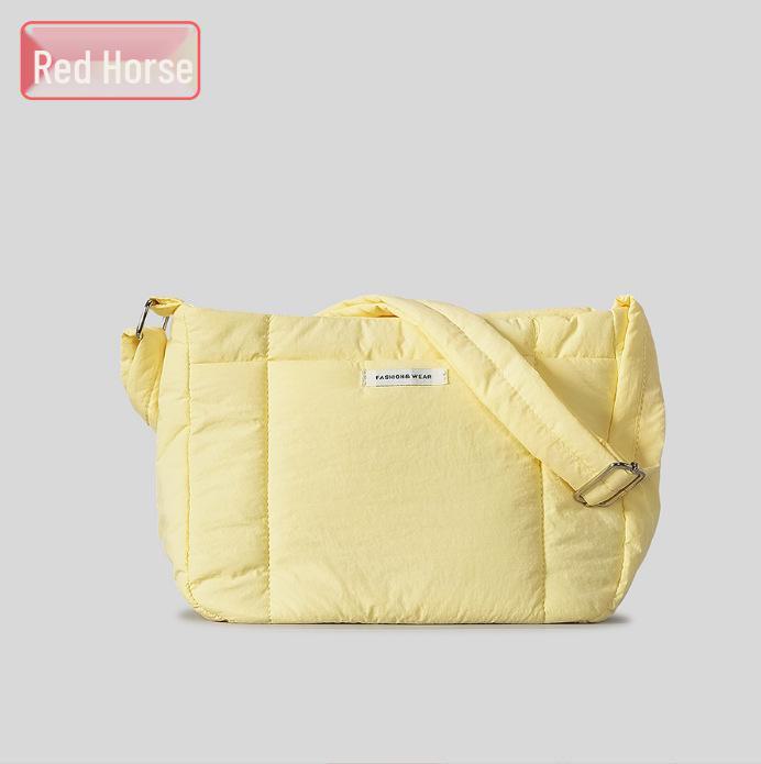 

Женская легкая сумка-мессенджер Macaron из нейлонового холста: Шикарная, простая сумка через плечо. жёлтый