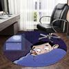 Mr. Bean Chair Mat Round Carpet - Home Decor, Sofa Rug, Office Mat, Gift for All Rooms0474b