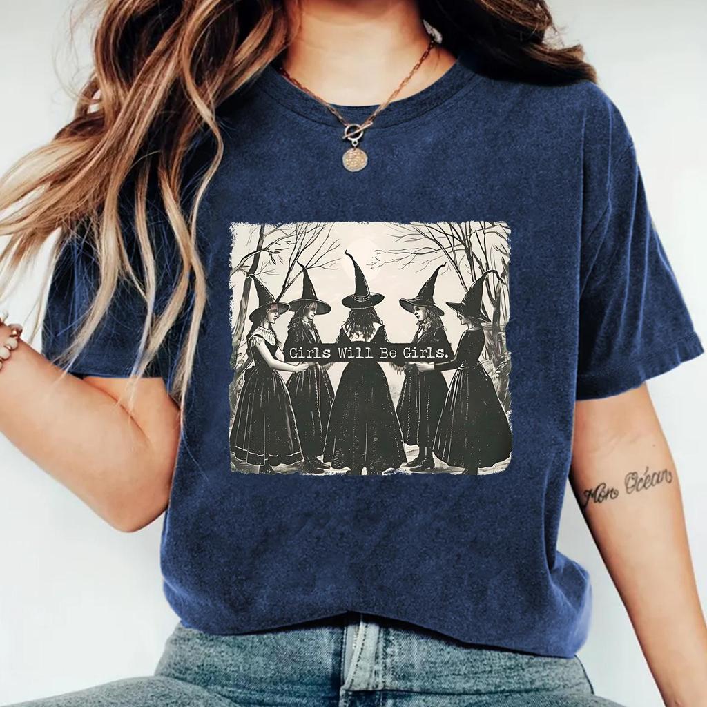 European & American Summer Women's Crew Neck Short Sleeve Casual Fashion 'Girl Is Girl' T-shirt