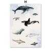 Turtle Beluga Walrus Penguin Seal Killer Whale Wall Art Print Canvas Painting Nordic Poster Wall Pictures Baby Kids Room Decor