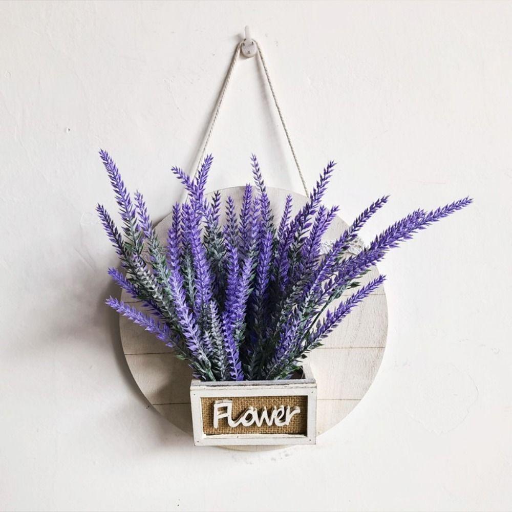 Creative Wood Wall Decoration Flower Basket Wall Mounted Decorative Wall Hanging Flower Pots Round Dried Flower Basket Garden