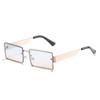 Rectangle Rimless Sunglasses Women Men Gradient Shades Sun Glasses Female Classic Brand Designer Eyeglasses UV400 Oculos