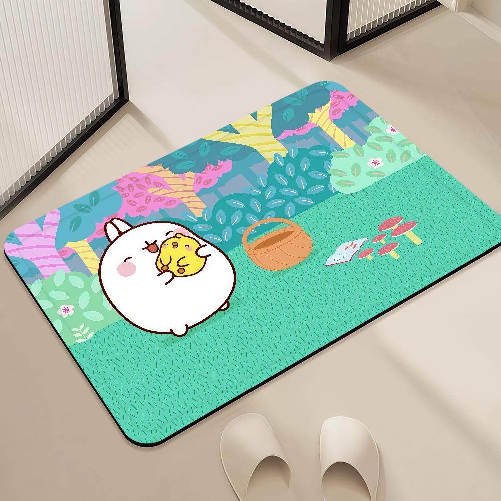 Door Mat Bedside Entrance Kawaii M-Molang Bath Floor Decoration Cute Cartoon Corridor Door Mat Carpet Living Room Balcony