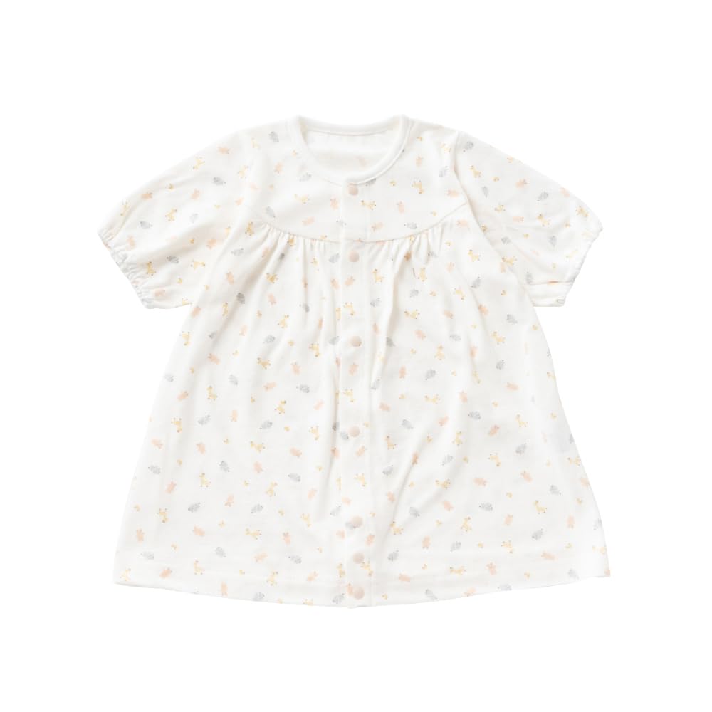 

Крем де Коко Хлопковый трикотаж Анималистичный принт Летний Новорожденный Ребенок Больница Мальчики и Милый Животный Размер Все-в-Одном, Двусторонний Все-в-Одном [Кнопки в промежности/Двусторонний] белый