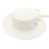 Temperament Straw Hat Female Bow Model Sun Protection Sun Hat Flat Top Hawaiian Lace Beach Hat Street Shot
