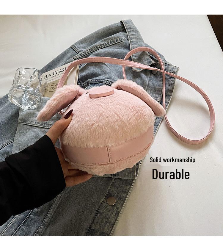 Roztomilá kreslená prasátko plyšová taška přes rameno - Dámská crossbody a dětská hračka panenka dárek
