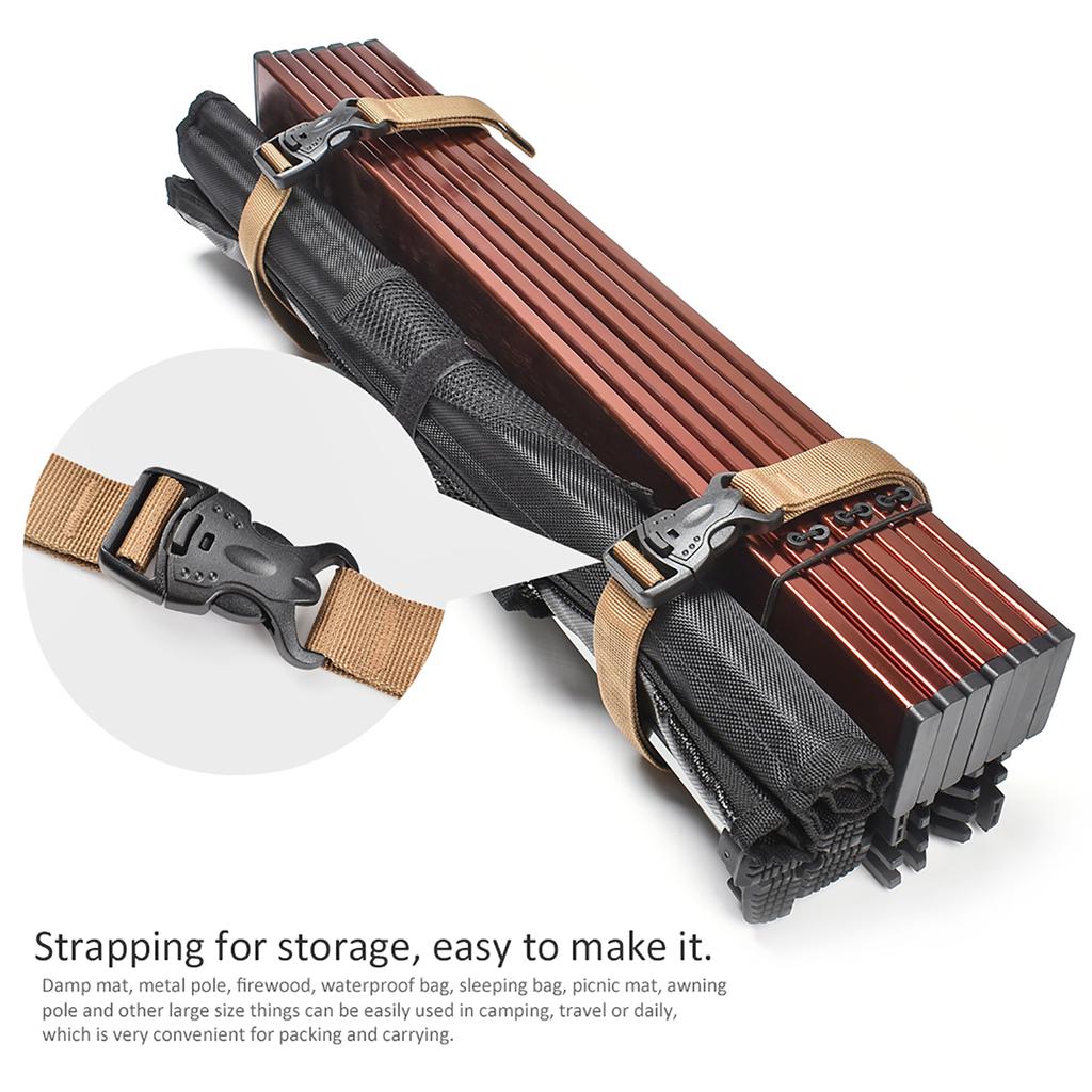 5pcs Cargoes Strap Buckle Tie Down Belt Luggage Strap for Outdoor Backpack Camping Bag