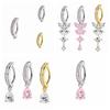 Butterfly Gem Navel Piercing Stainless Steel Shiny Body Jewelry Zircon Belly Button Rings  Stylish