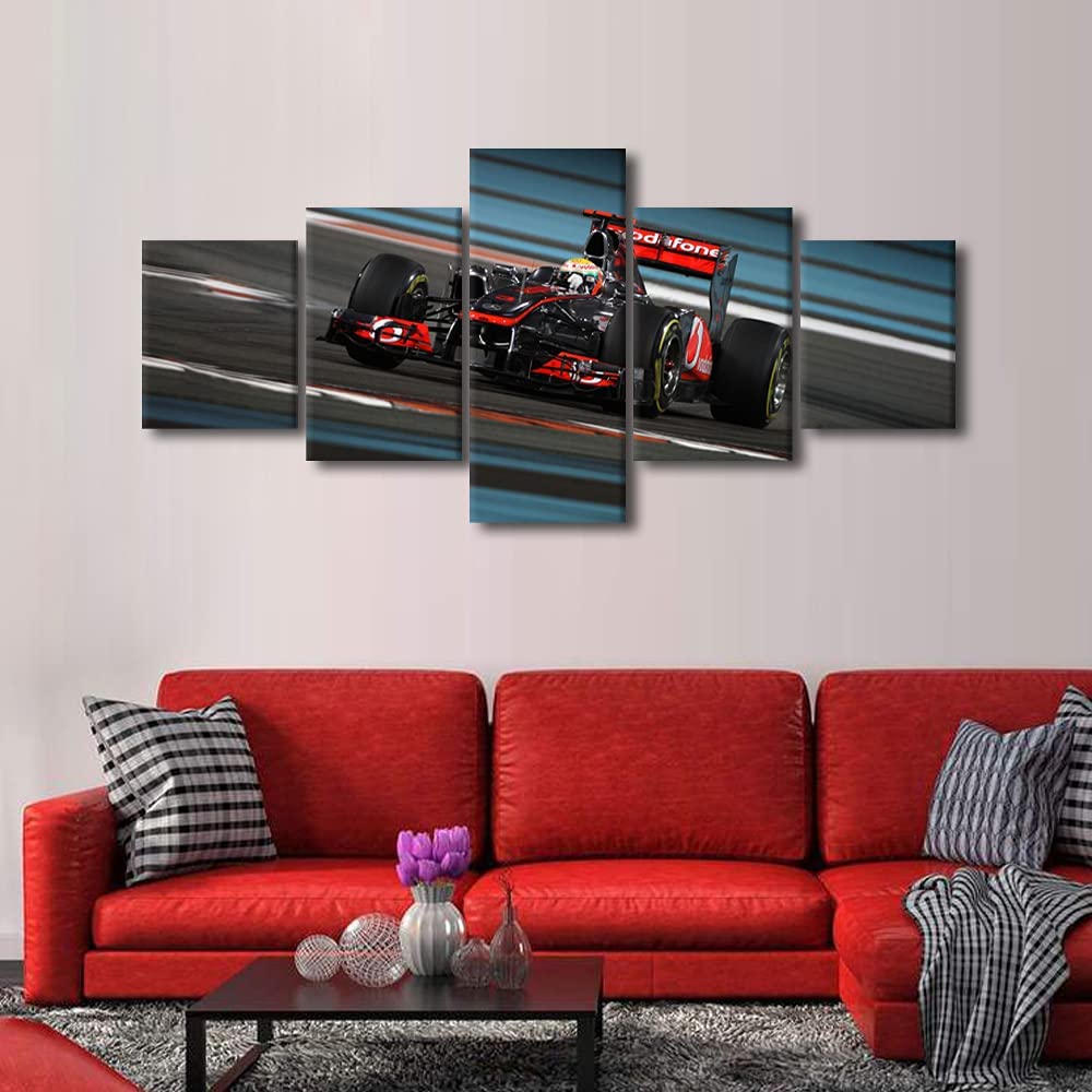 5Pcs F1 Racing Car House Sports Car 5 Pieces Canvas Wall Poster No Framed Abstract Paintings Art 5 Panel Modern Home Decor