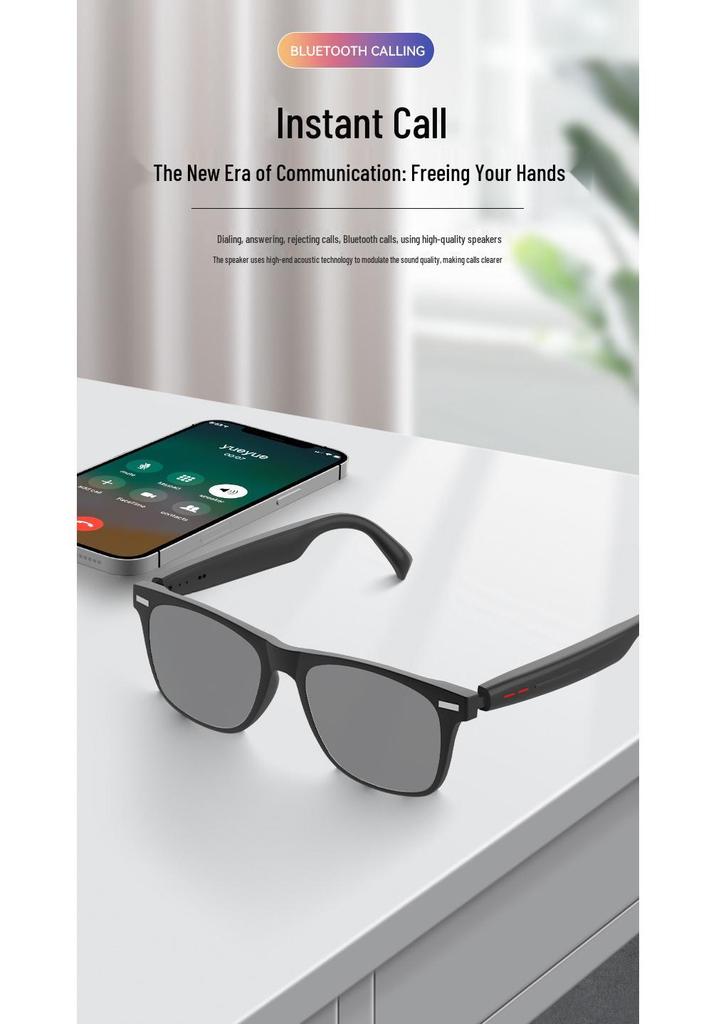 D13 Bluetooth Dual Ear Polarized Sunglasses with Touch Controls for Music and Calls