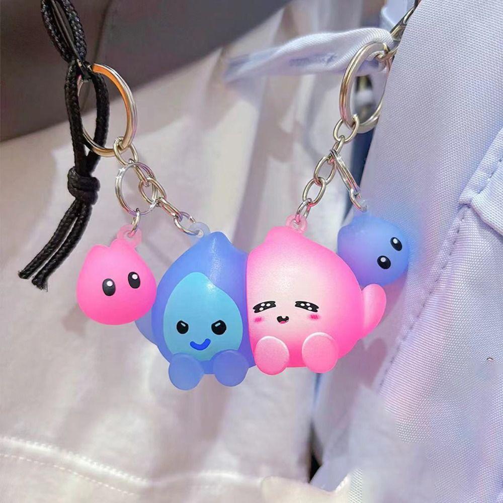 Animal Glow-in-the-dark Keychain Cute Couple Keyring Kawaii Magnetic Suction Keychain  Toys