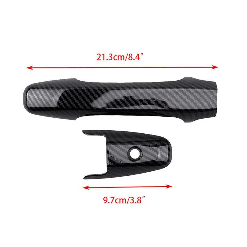 For Honda Civic Coupe 2 Door 2006 2007 2008 2009 2010 2011 Car Carbon Fiber Style Exterior Door Handle Moulding Cover Trim Decor