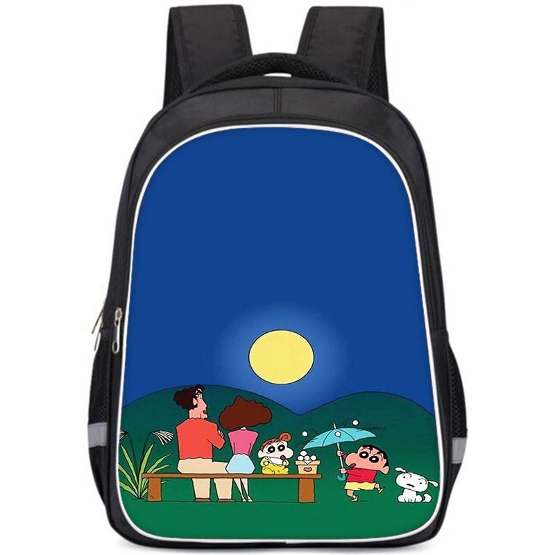 Spacious Crayon Shin-chan Oxford Cloth Backpack Lightweight School Bag For Kids