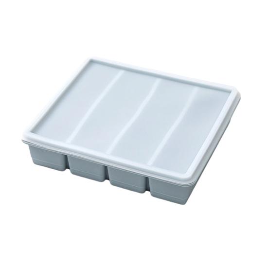 Ice Cube Mold Silicone Freezer Tray with Lid Multi-Compartment Ice Cube Tray for Freezing Long Ice Cubes Broth