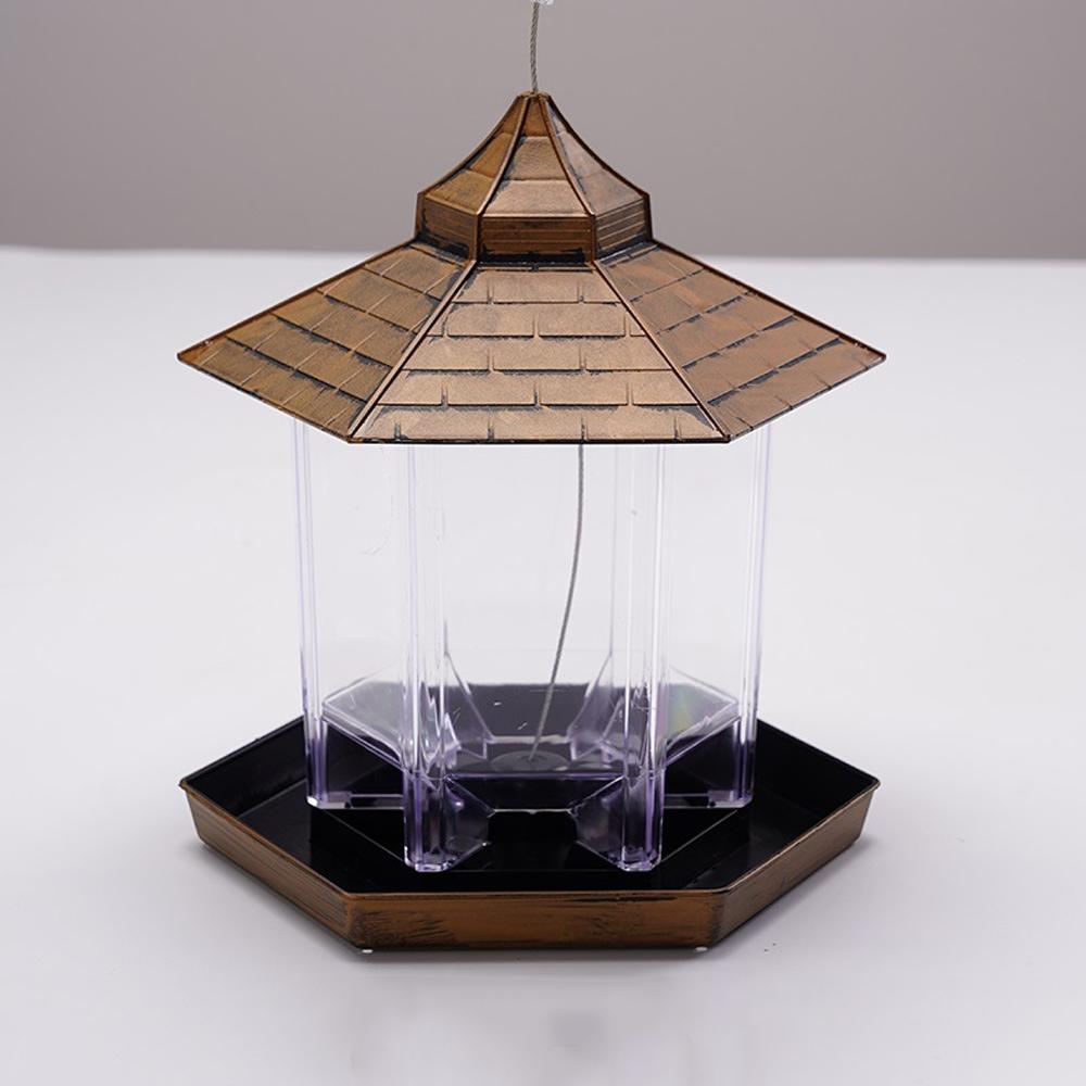 Wodoodporna altana wisząca karmnik dla dzikich ptaków pojemnik na zewnątrz z wiszącą liną karmienie typ domu karmnik dla ptaków Aves Decor
