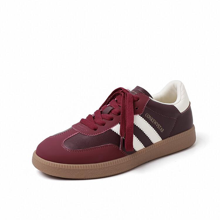 Retro Dexun Shoes 2025 Summer and Autumn New Women's Shoes American Versatile Flat-bottomed Sports and Leisure Board Shoes