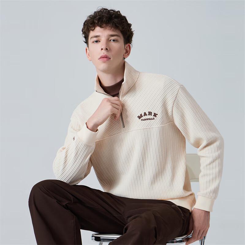 Mark Fairwhale Men's Striped Half-Zip Sweatshirt