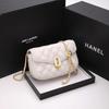 High-quality Textured Bag 2024 New Trendy Soft Leather Women's Bag,-style Quilted Chain Bag, Fashionable Shoulder and Crossbody Bag