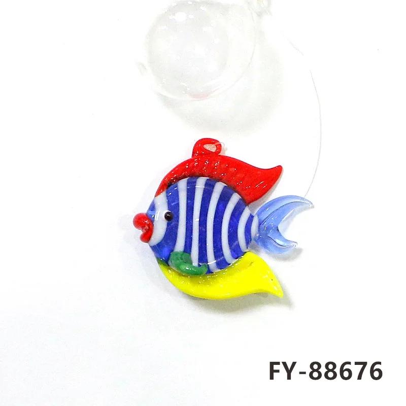 Aquarium Decor Floating Glass Fish Pendant Ornament Fish Tank Landscape Decoration Accessories Festival Gift For Aquarium Lovers