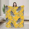 Scandinavian Style Leopard Lover Blankets Warm Soft Plush Throw Blanket For Couch Bed Travel Office Flannel Bedspread Bed Cover