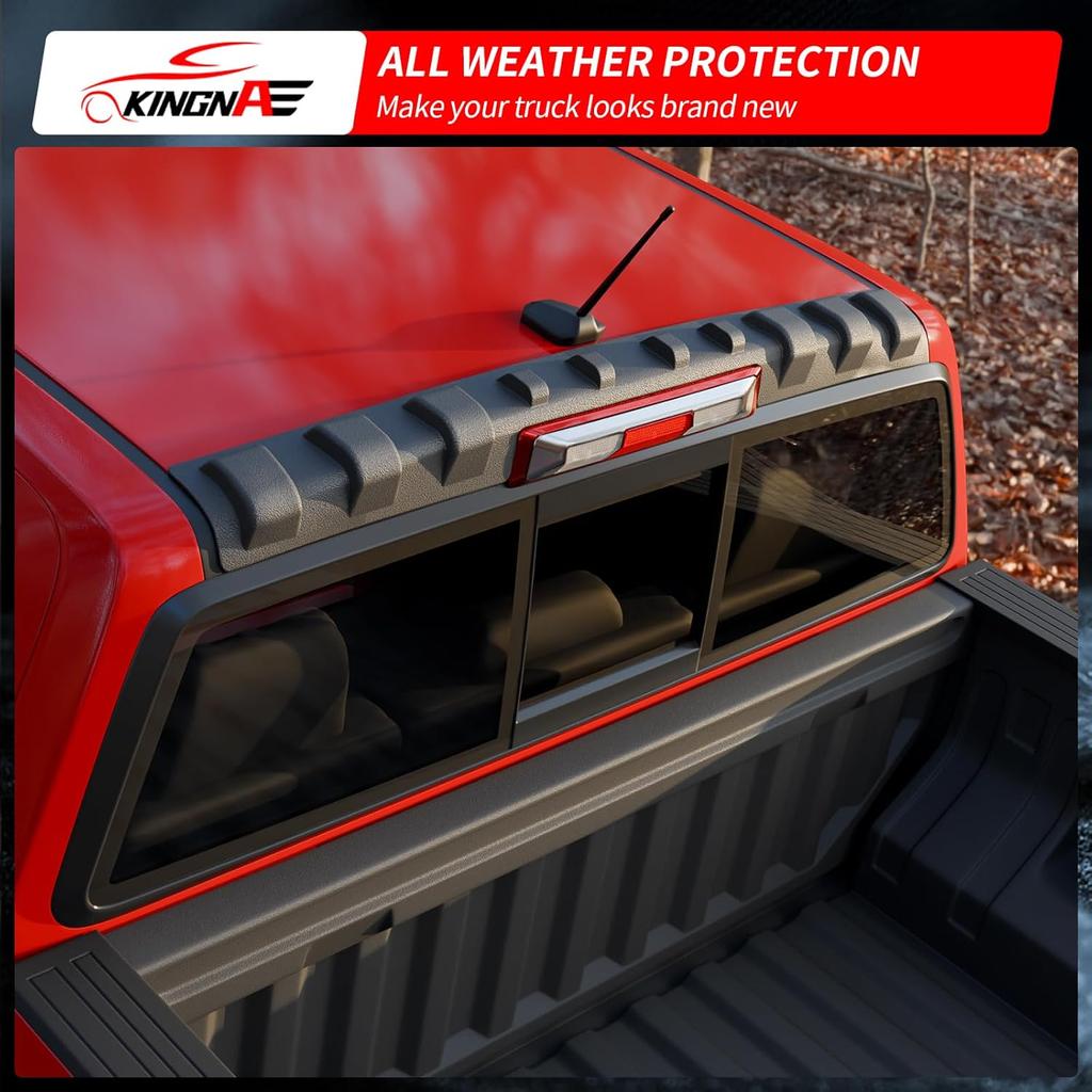 Truck Cap Roof Protector Compatible with -2026 Chevrolet Colorado and GMC Canyon UV All Weather Rear Roof Spoiler Guard Shield for 2025 Chevy
