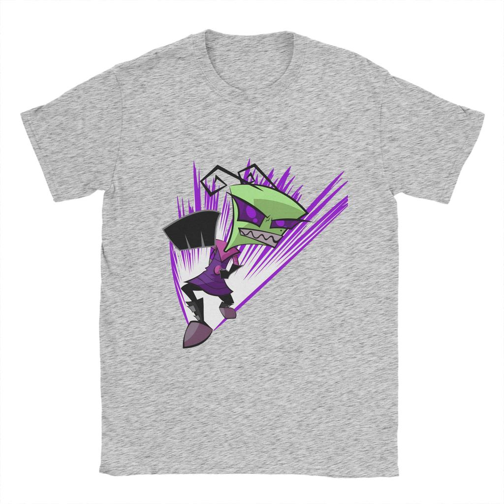 Oversized T-Shirt Summer Invaders Zims Leisure T Shirts  Cotton Tee Shirt for Man Y2K Funny Design Short Sleeve Tees