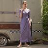 Lipbbam 3 4 Sleeve Maxi Long Wrap Dress Ldm10dk01