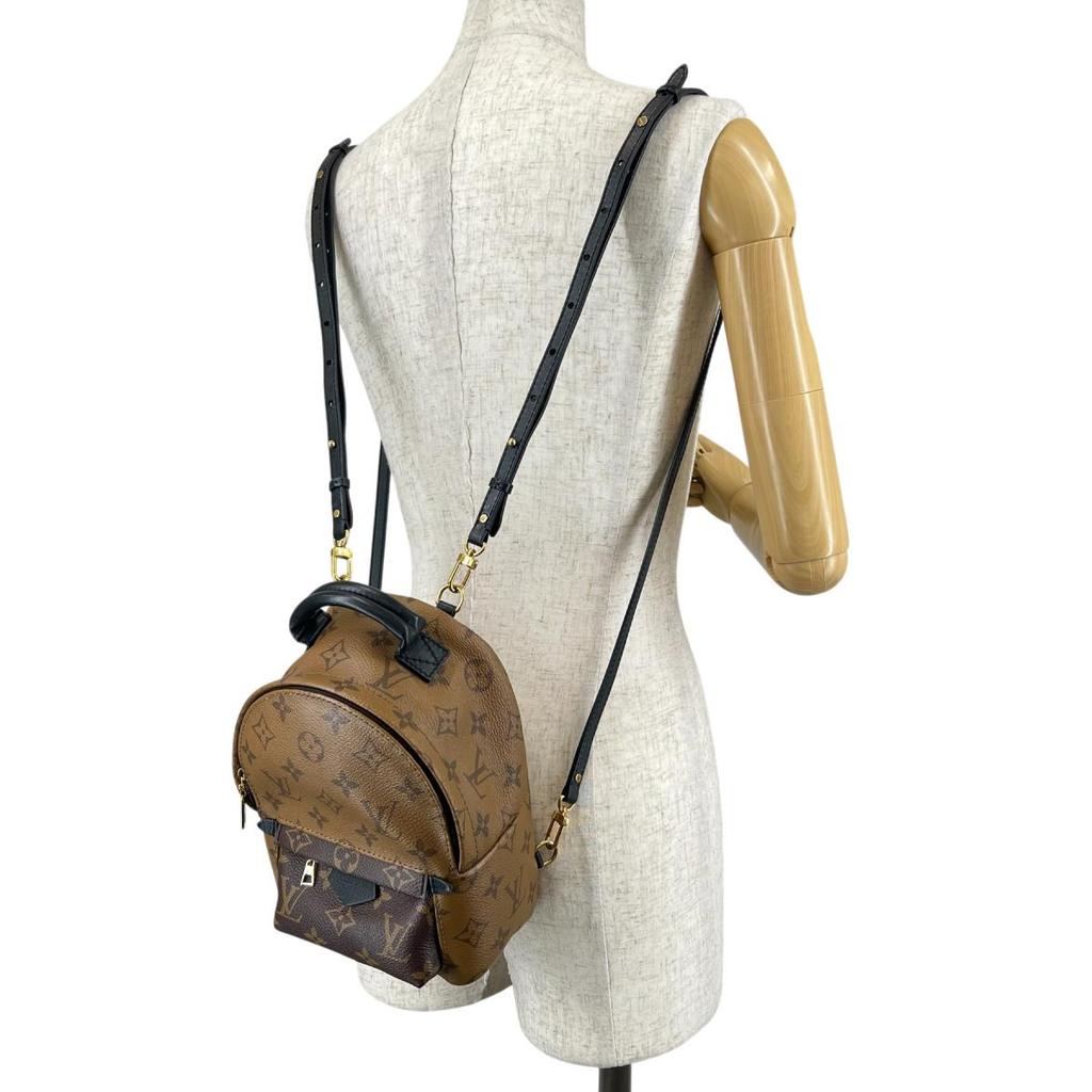 LOUISVUITTON Monogram reverse Palm Springs Backpack Daypack leather Women M44872 Used