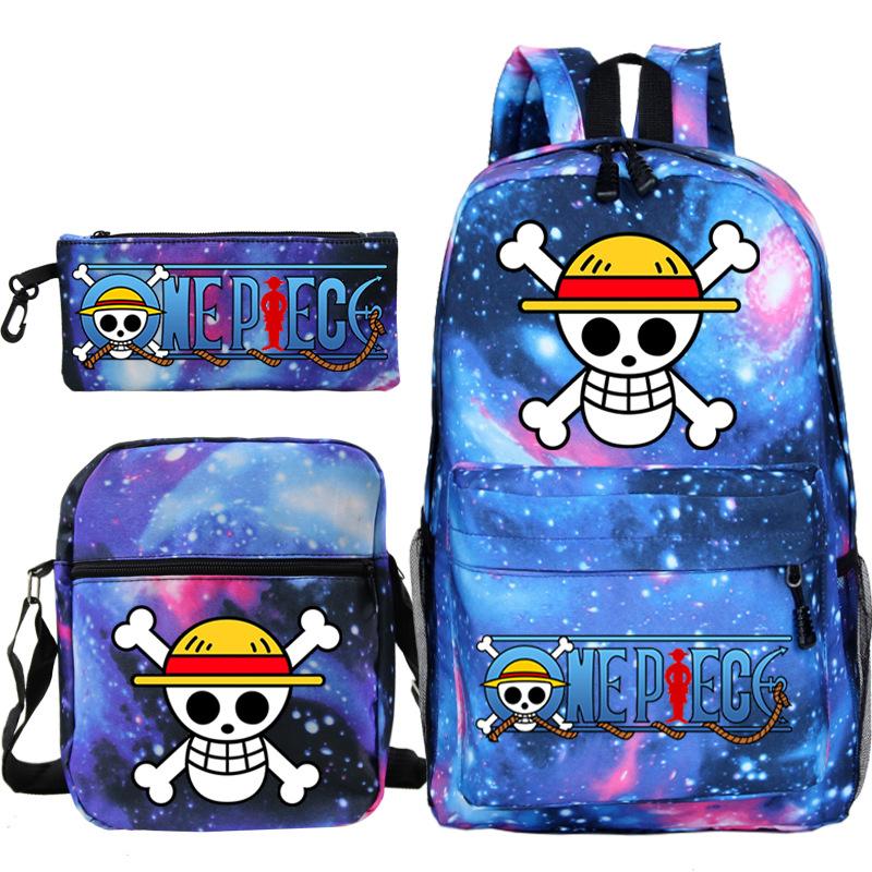 School Bag Large Capacity, Junior High School Students, Primary School Students, School Bag Three-Piece Set, Backpack, Messenger Bag, Stationery Bag