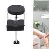 Sgabello Regolabile per Pedicure in Ferro con Poggiapiedi in PVC 22LBS di Carico Imbottitura Morbida in Cotone Antiscivolo per Salone Spa Manicurista