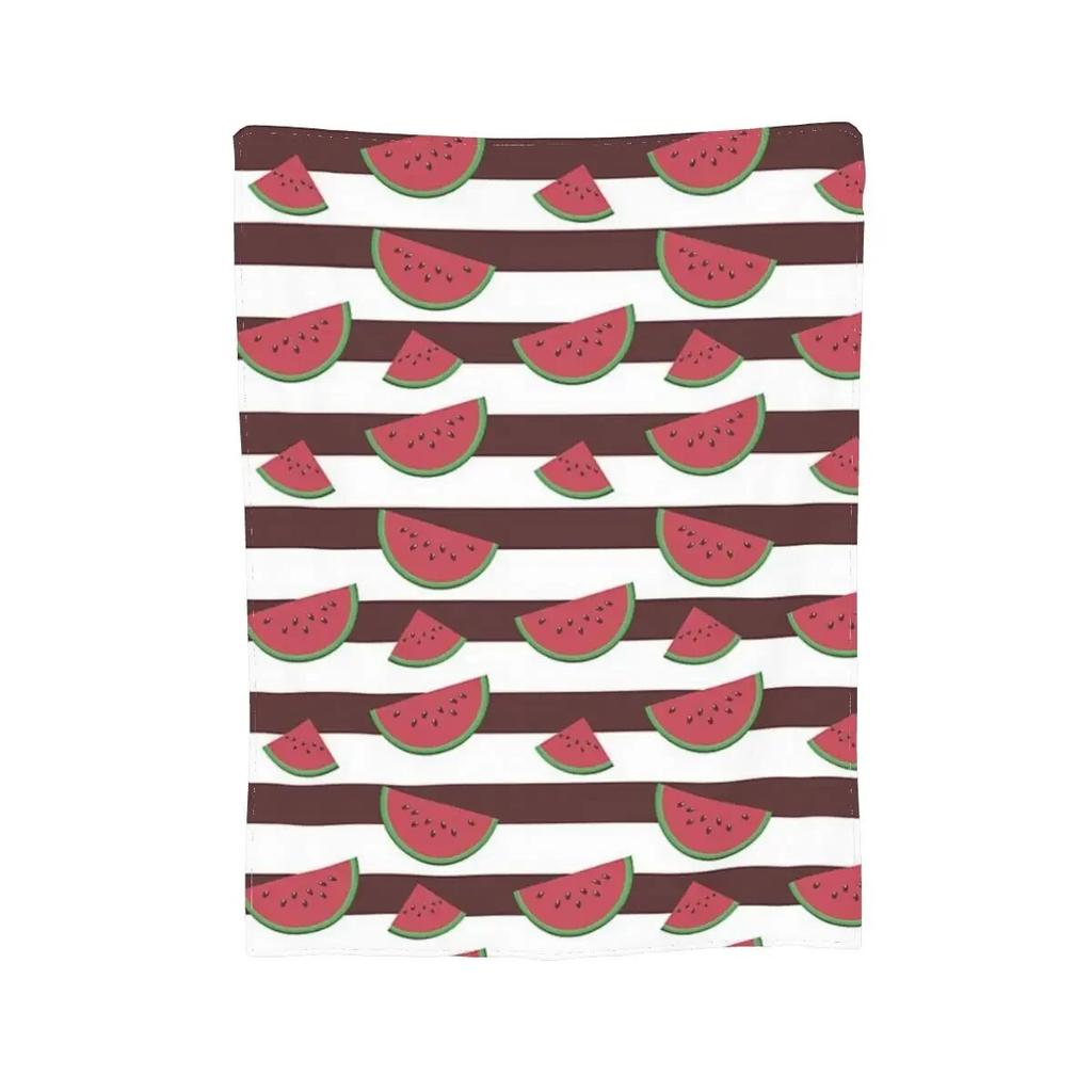 Cute Watermelon Slices Blanket Soft Warm Flannel Throw Blanket Bedspread for Bed Living room Picnic Travel Home Sofa