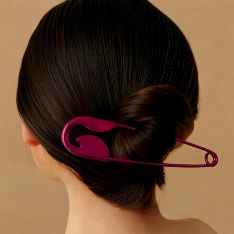 3Pcs Hairpins Headwear Gifts New Large Safety Pin Metal Hair Claws Barrettes Women Girls Hair Accessories Hairclips