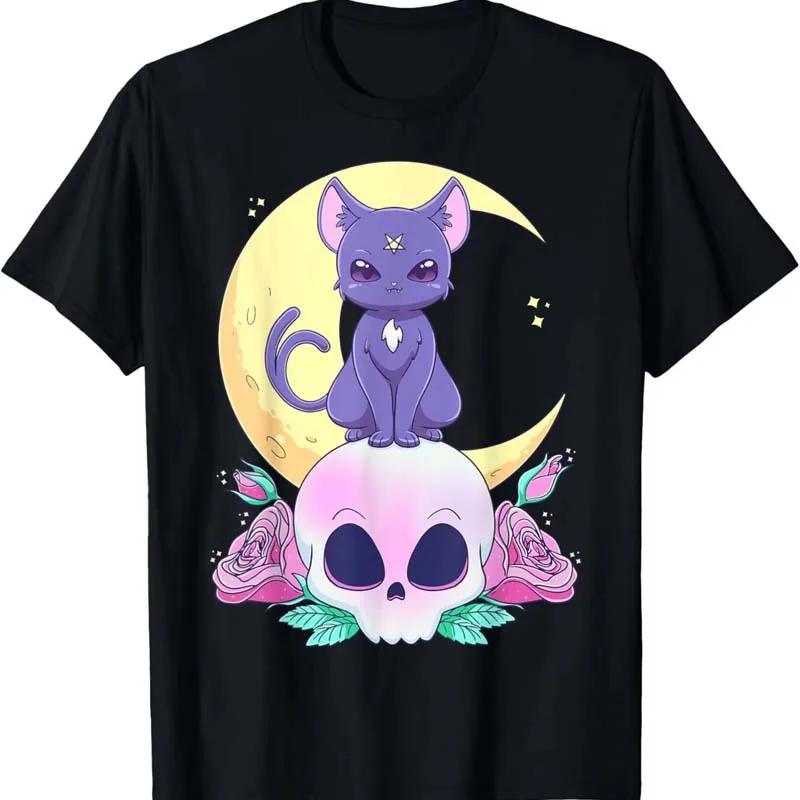 Funny Cute Bat Skeleton Print Tshirt Unisex Unisex Summer Casual Fashion Streetwear Loose Tops Crew Neck Short Sleeve Cotton Tees
