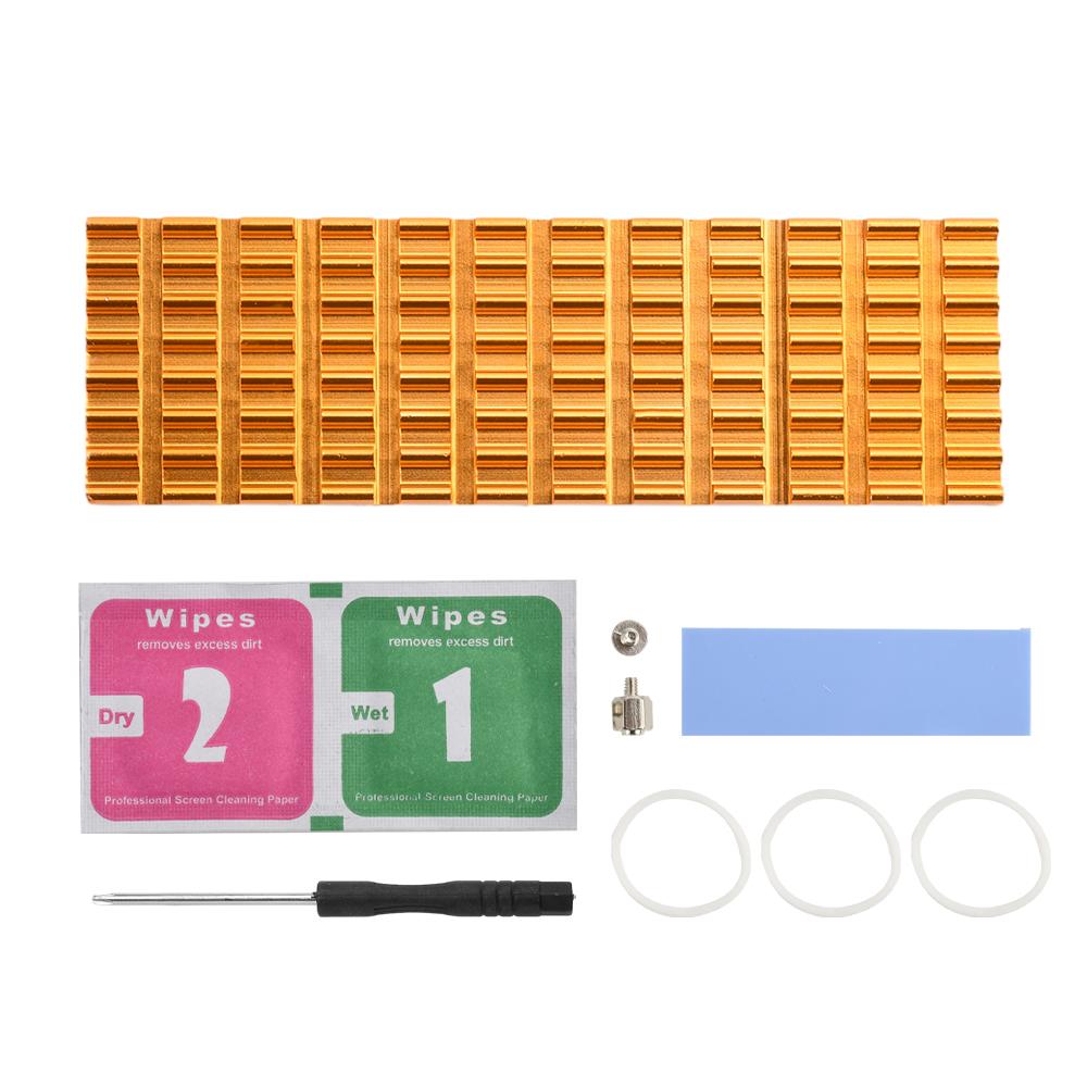 M.2 SSD Heatsink M2 2280 Solid State Hard Disk Aluminum Heatsink Gasket 3/6MM thickness For CPU PS5 Desktop PC Set-top Box