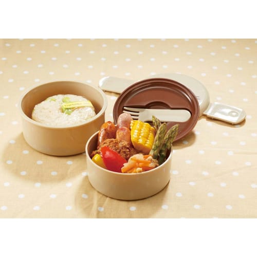 Skater Antibacterial Bento Box Hangyodon Headpiece Sanrio 500ml 2 Tier Round Shape Made in Japan ONWR1AG-A