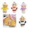 Plush Bear Shape Keychains Pendant Bag Pendant Cute Backpack Pendant Plush Dolls