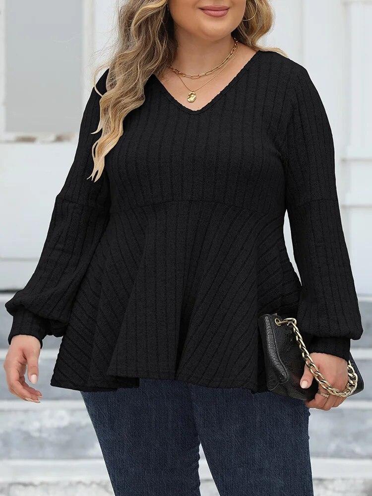 Plus Size Solido Sexy Elegante T-shirt da donna con scollo a V Chic Basic Dolce Streetwear Top femminile coreano Fashion Design Casual Slim Abbigliamento 2024