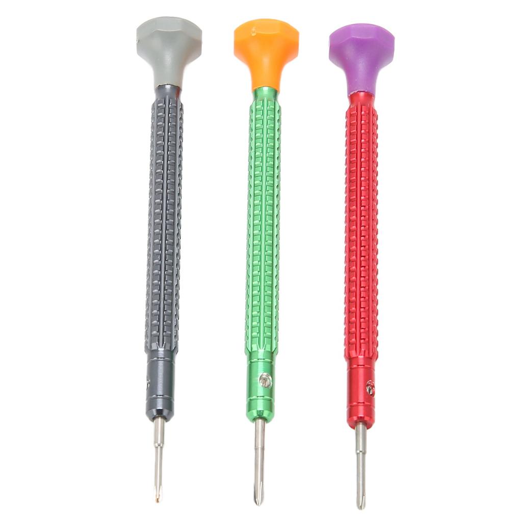 3pcs Watch Repair Screwdriver Set Alloy Portable Watchmaker Cross Screwdriver for Electronic Equipment