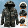 Camouflage Fleece-Lined Waterproof Cotton Jacket – Mid-Length, Thick, Warm & Wear-Resistant