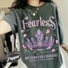 Dámské ležérní nebojácné knižní pohodlné unisex tričko inspirované Lauren Roberts Fantasy Powerless Book Vtipné outfitové tričko Streetwear
