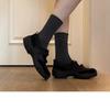 Sheepskin Version~ Niche Ballet Style Bow Sports Loafers Women's Retro Suede One-pedal Thick-soled Small Leather Shoes