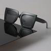 Große quadratische Sonnenbrille Damen Herren Retro Luxus Weiblich Männlich Spiegel Klar Designer Brille Sexy Marke Schwarz Sonnenbrille