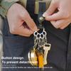 Outdoor Leather Cat Claw Stainless Steel Keychain Multifunctional Key Chain Camping Keychains Quick Hanging Hiking Accessories