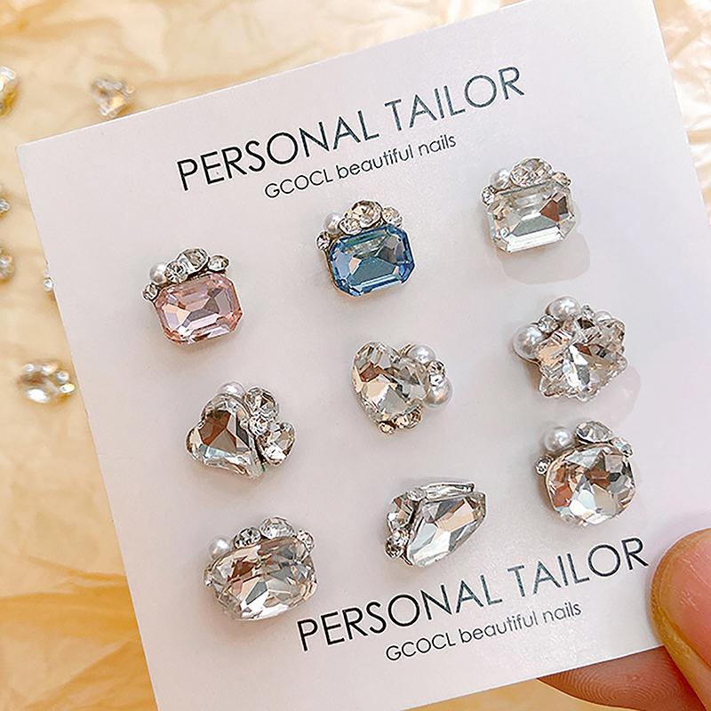 10Pcs/lot Nail Charms Jewelry Luxury Nail Parts Gems Stones Crystal Rhinestones Nail Art Decoration Accessories
