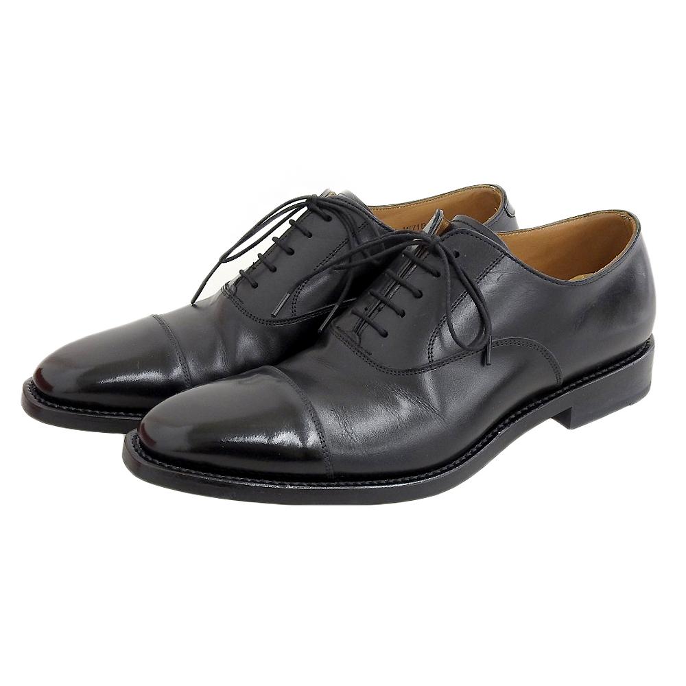 REGAL Men's Black Straight-Tip Dress Shoes with Inner Wings, Size 10.2" W71B shoes black leatherUsed